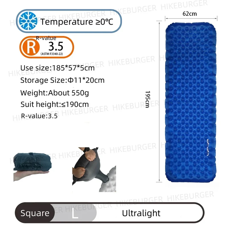 Tapis de Couchage Gonflable Ultra-Léger Randonnée