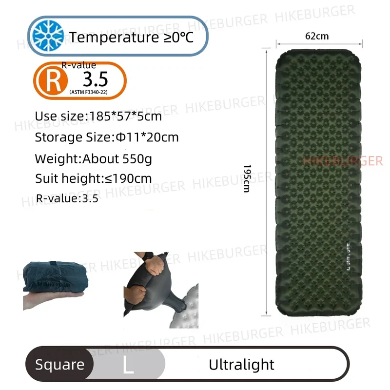 Tapis de Couchage Gonflable Ultra-Léger Randonnée