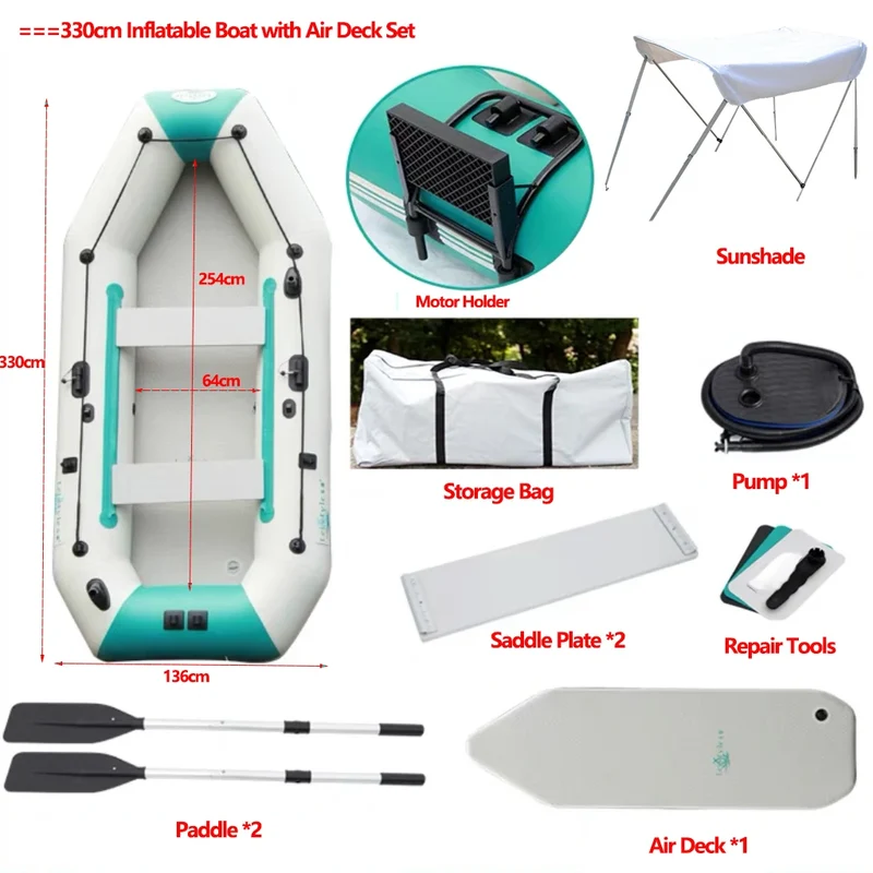 Bateau Gonflable Pont PVC Épaissi