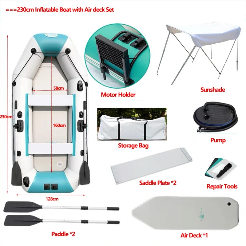 Bateau Gonflable Pont PVC Épaissi