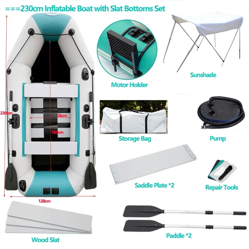 Bateau Gonflable Pont PVC Épaissi