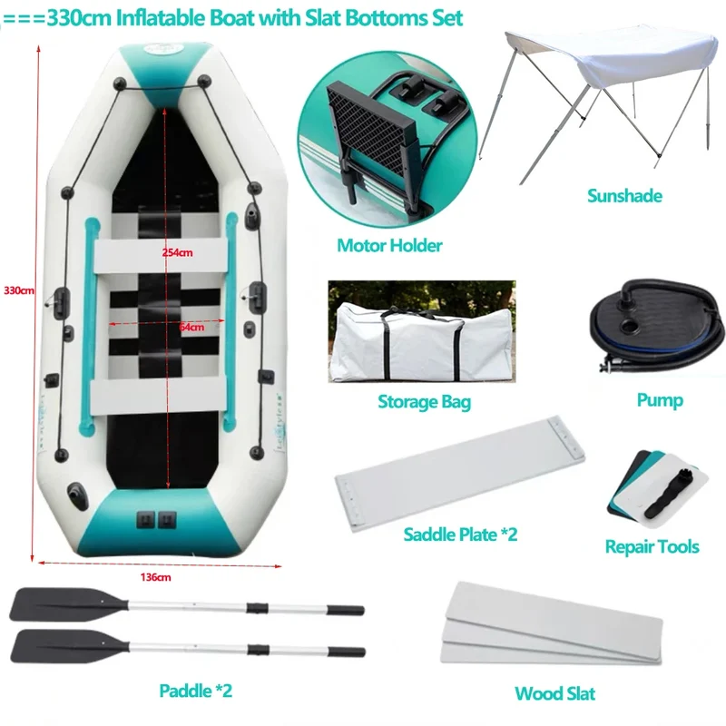 Bateau Gonflable Pont PVC Épaissi