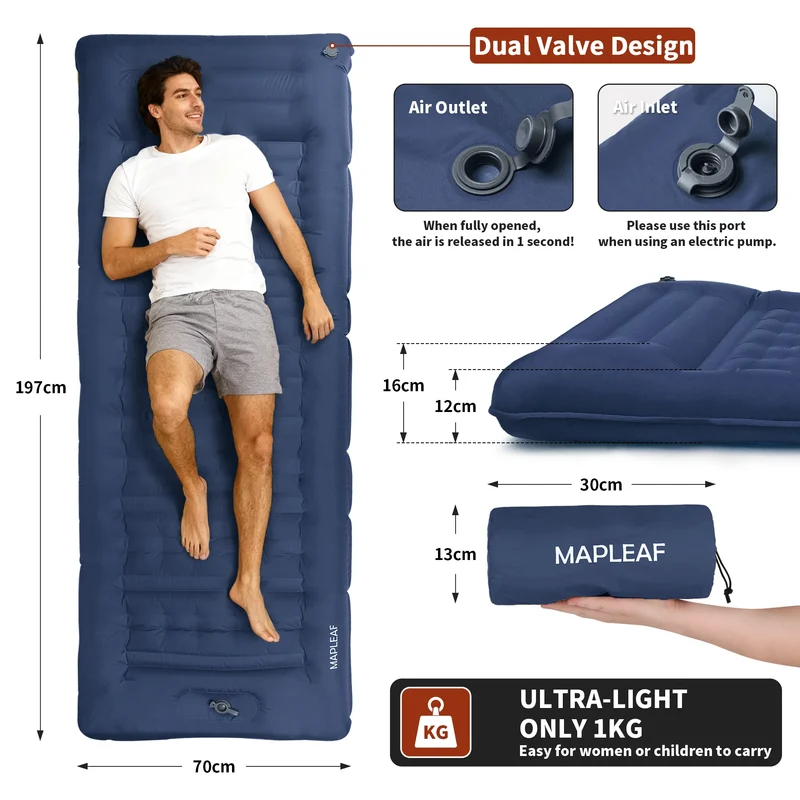 Matelas de Camping Gonflable Auto-Gonflant