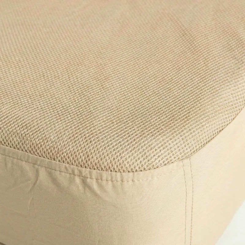 Coody Air Mattress Beige King (197×184×35 cm) – Premium Air Bed with Built-in Pump