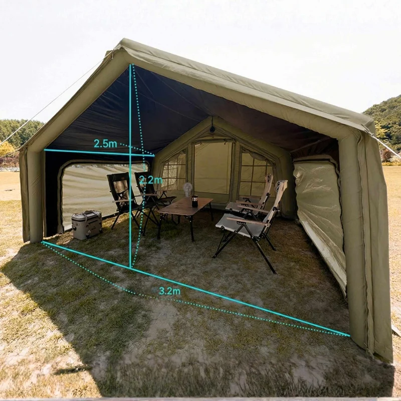 Coody AirTarp Inflatable Canopy Extension for 8.0 AirTents – Forest green