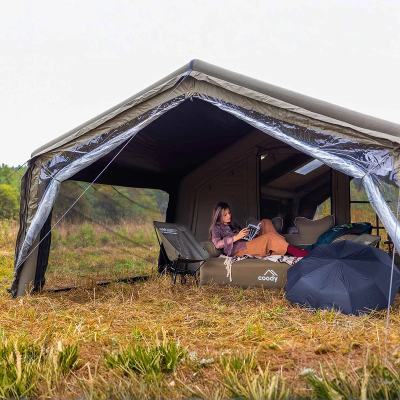 Coody AirTarp Inflatable Canopy Extension for 8.0 AirTents – Forest green