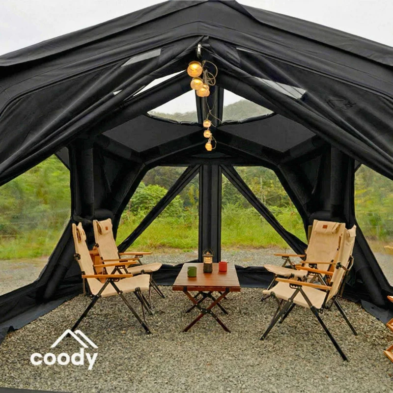 Coody Hub Pro Black - Inflatable Tent for Camping (2-6 Person)