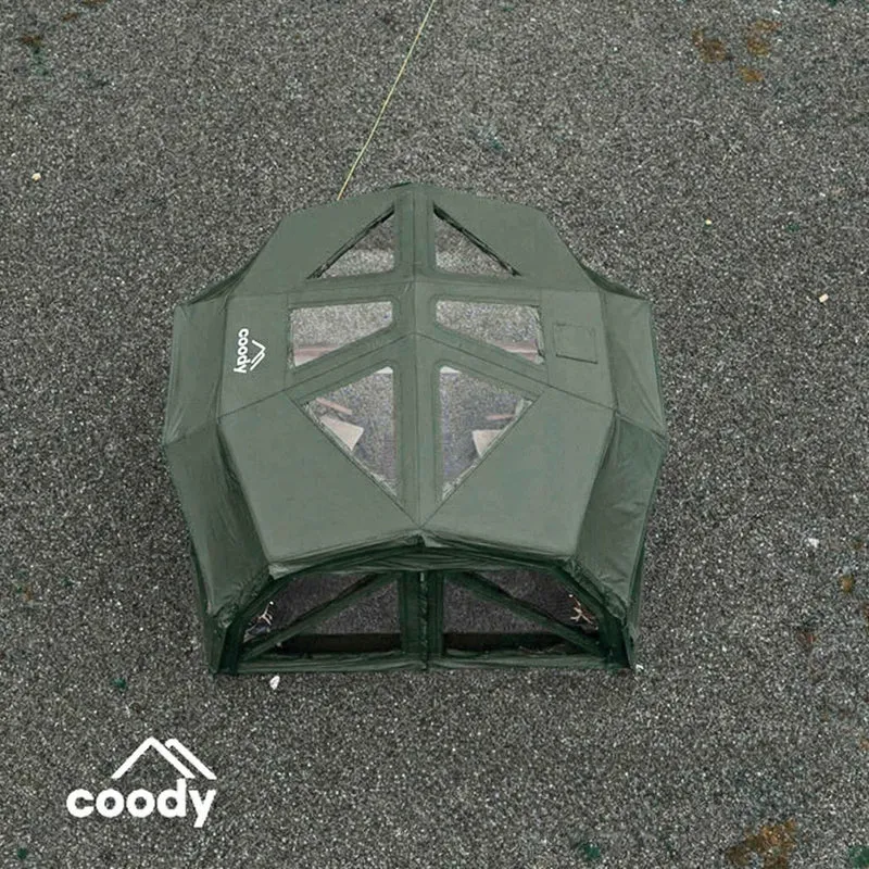 Coody Hub Pro Forest Green- Inflatable Tent for Camping (2-6 Person)