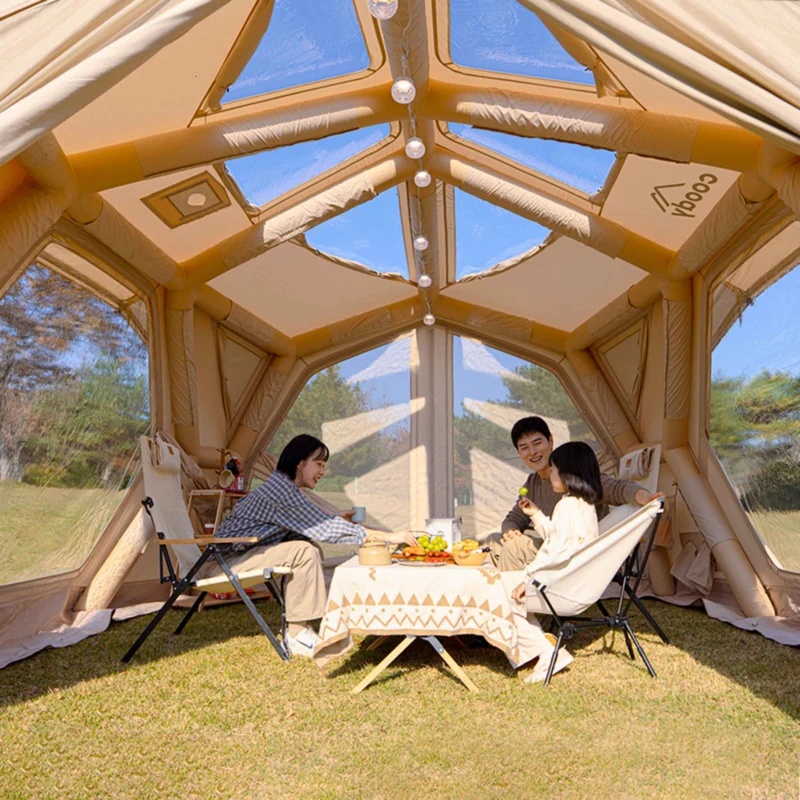 Coody Hub Pro Beige- Inflatable Tent for Camping (2-6 Person)
