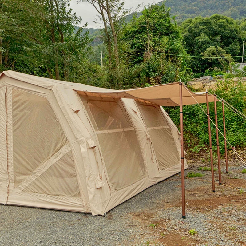 Coody Familia AirTent 17.2 Pro Beige – Inflatable Hot Tent with Stove Jack for Camping, 2–10 People