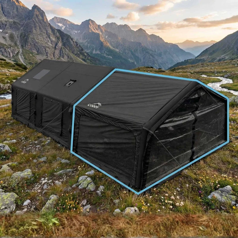 Coody AirTarp Inflatable Canopy Extension for 17.2, 13.6, 10.0 & Hub AirTents – Black