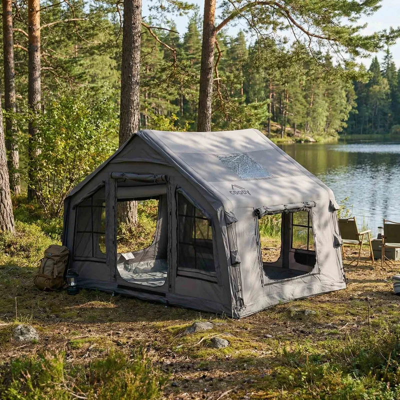 Coody 8.0 Air Tent Gray - Inflatable Tent House for Camping (1-4 Person)