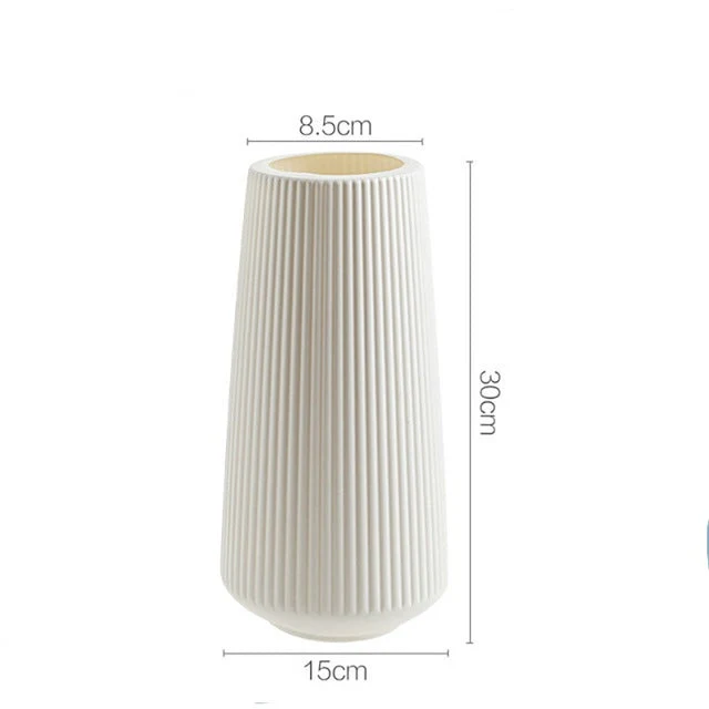 Vase Blanc Plastique