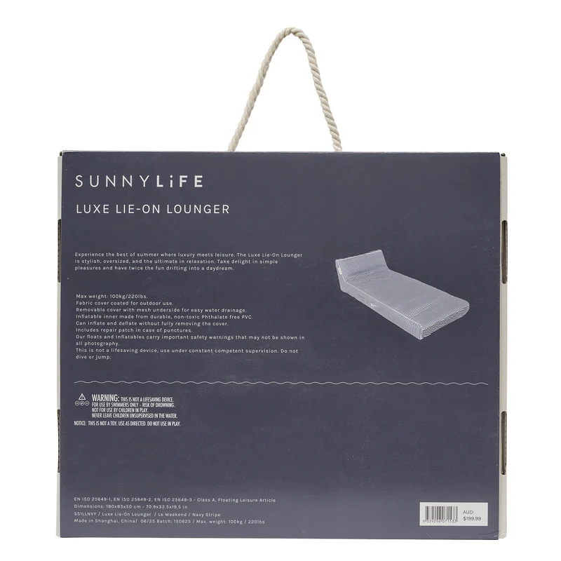 Luxe Lie-On Lounger - Le Weekend Navy