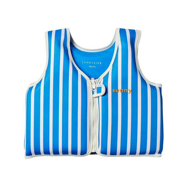 Kids Swim Vest 3-6 - Tino the Tiger Blue