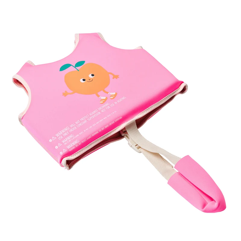 Kids Swim Vest 2-3 - Poppy the Peach Neon Pink