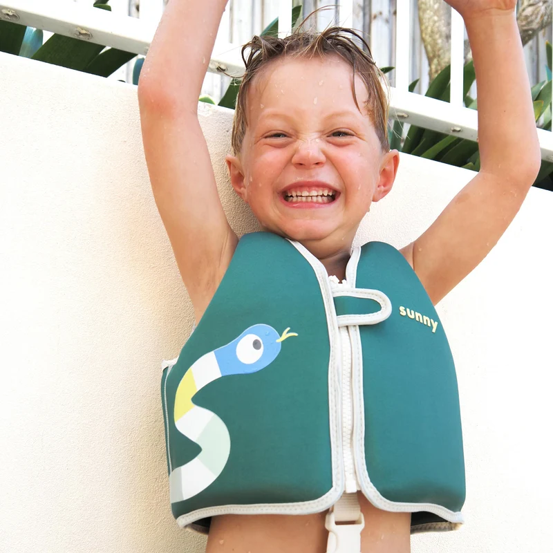 Kids Swim Vest 2-3 - Into the Jungle Green