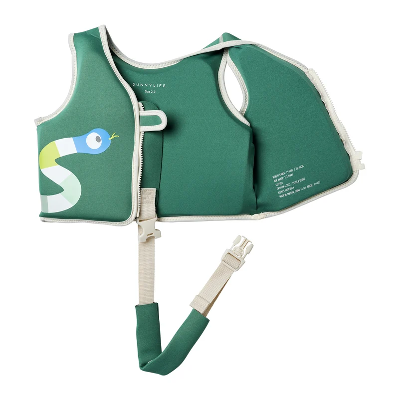 Kids Swim Vest 2-3 - Into the Jungle Green