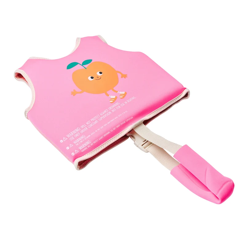 Kids Swim Vest 1-2 - Poppy the Peach Neon Pink