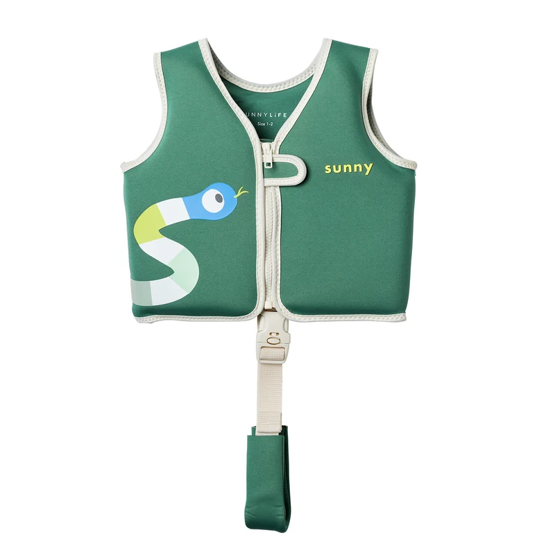 Kids Swim Vest 1-2 - Into the Jungle Green