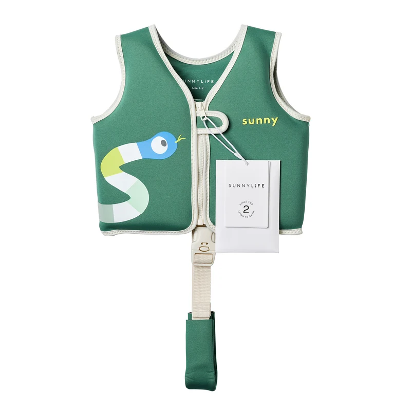 Kids Swim Vest 1-2 - Into the Jungle Green