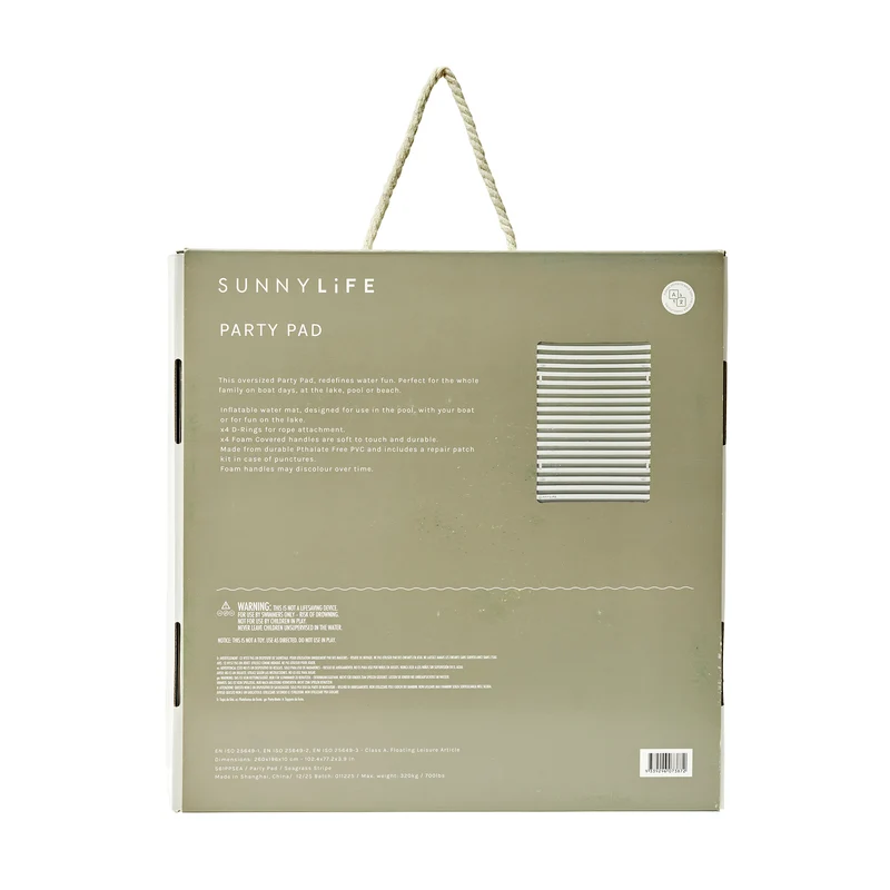 Party Pad Float - Seagrass Sage Stripe