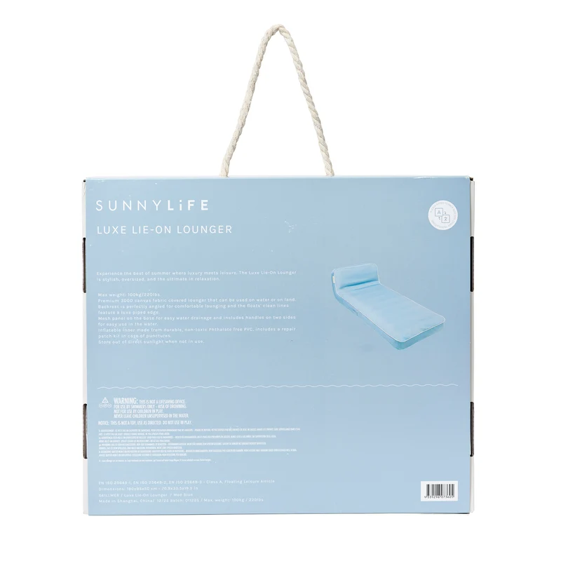 Luxe Lie-On Lounger - La Mer Med Blue