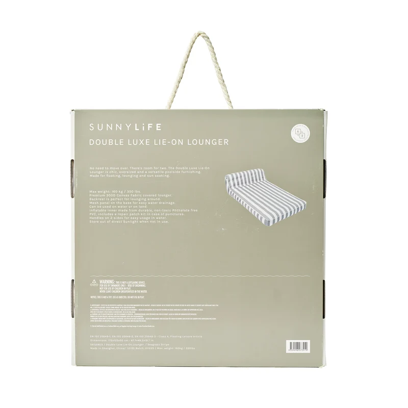 Luxe Double Lounger - Seagrass Stripe