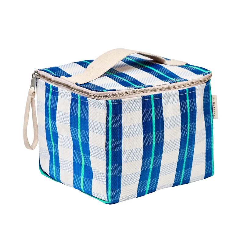 Recycled Nylon Cooler Lunch Bag - La Mer Blue Neon