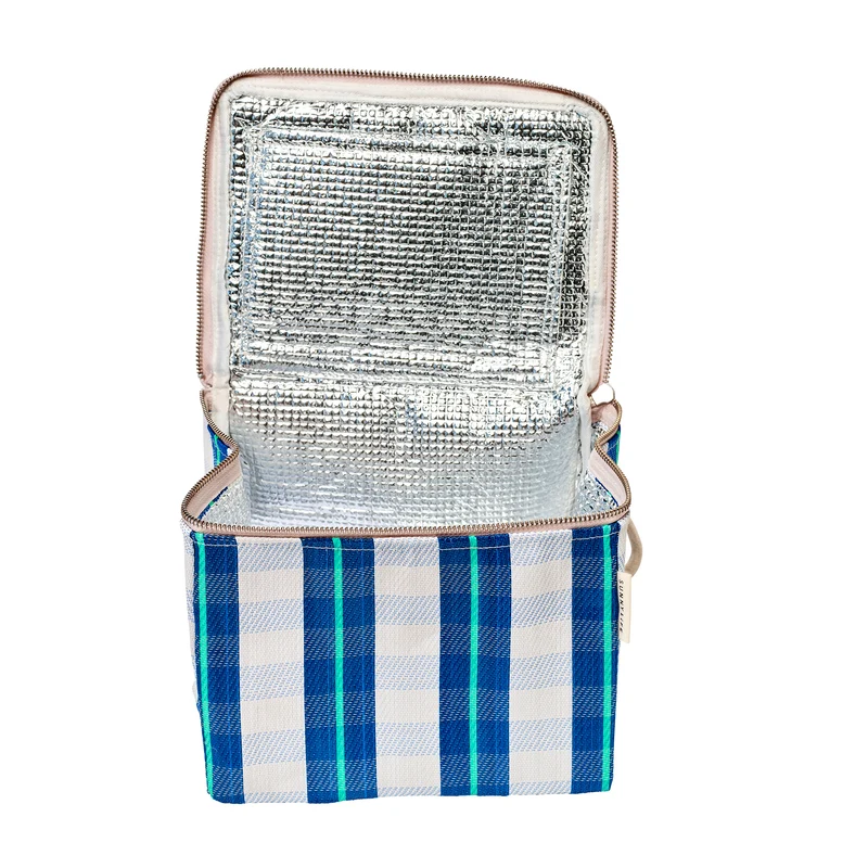 Recycled Nylon Cooler Lunch Bag - La Mer Blue Neon