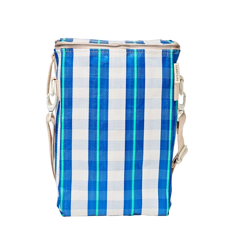 Recycled Nylon Cooler Drinks Bag - La Mer Blue Neon