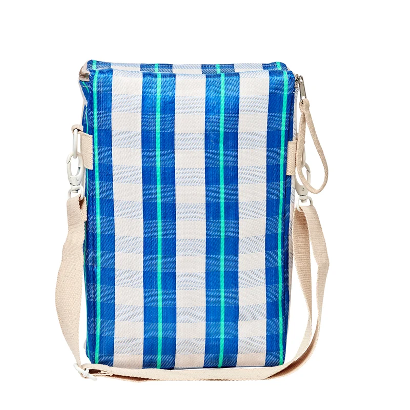 Recycled Nylon Cooler Drinks Bag - La Mer Blue Neon