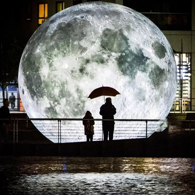 Ballon Gonflable Boule de Lune Lumineuse