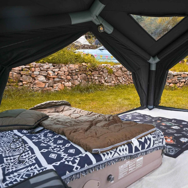 Coody Air Tent Hub Shelter Black Inflatable Tent for Camping (2-6 Person)