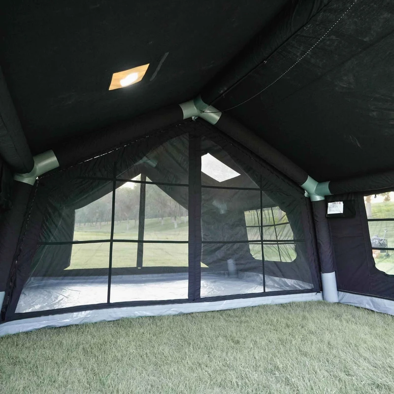 Coody Familia AirTent 13.6 Black – Inflatable Hot Tent with Stove Jack for Camping, 2–8 People