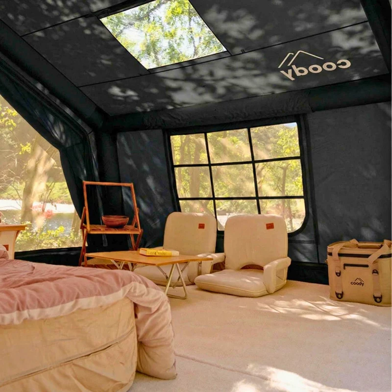 Coody 10.0 Black Inflatable Tent House for Camping (2-4 Person)