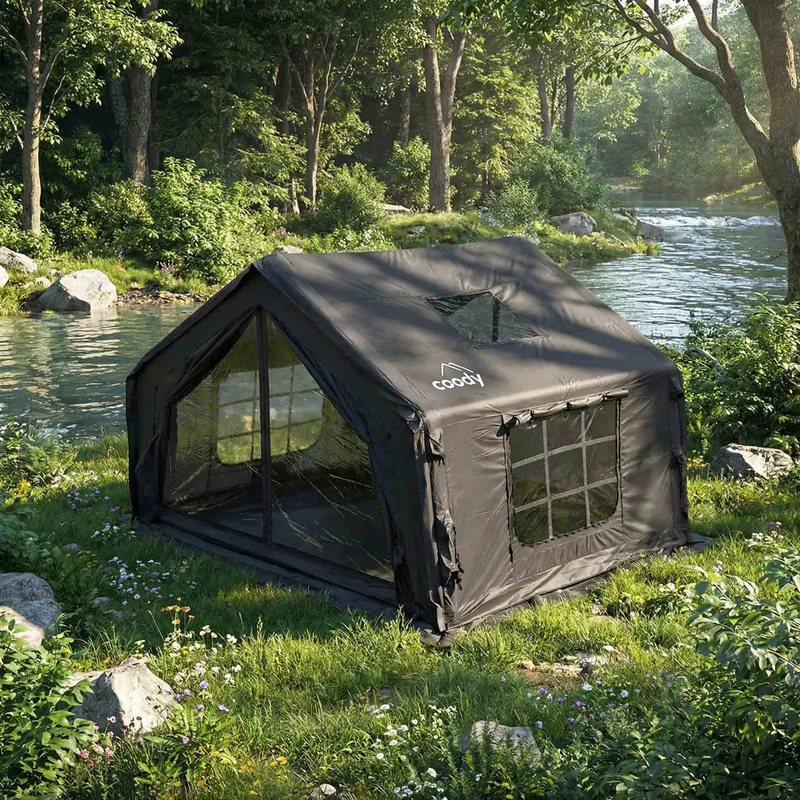 Coody 10.0 Black Inflatable Tent House for Camping (2-4 Person)