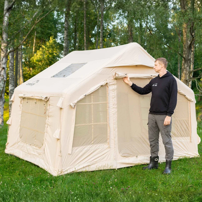 Coody 8.0 Air Tent Beige - Inflatable Tent House for Camping (1-4 Person)