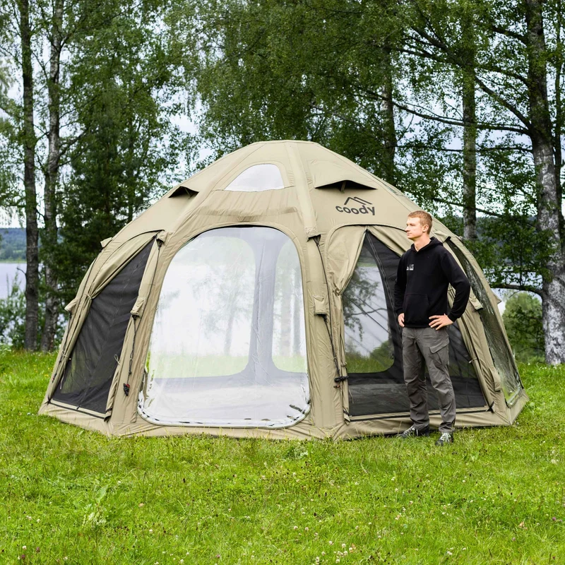 Coody Aurora Dome Forest Green Inflatable Shelter for Outdoors (2-4 person)