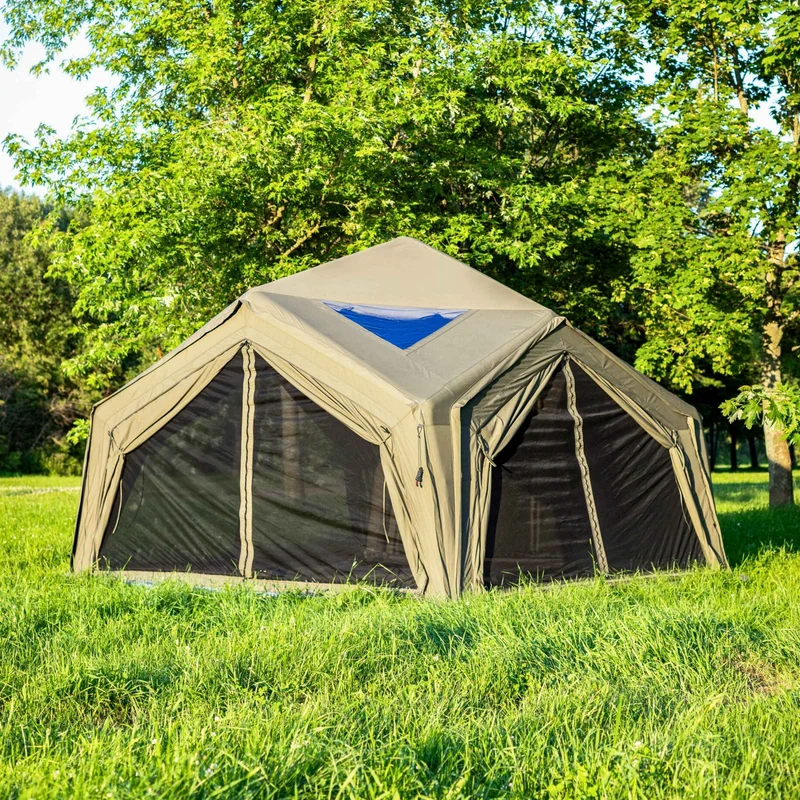 Coody AirTent Hub Shelter Forest Green Inflatable Tent for Camping (2-6 Person)