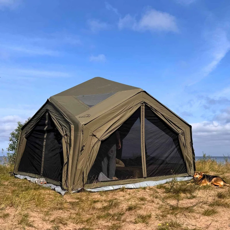 Coody AirTent Hub Shelter Forest Green Inflatable Tent for Camping (2-6 Person)