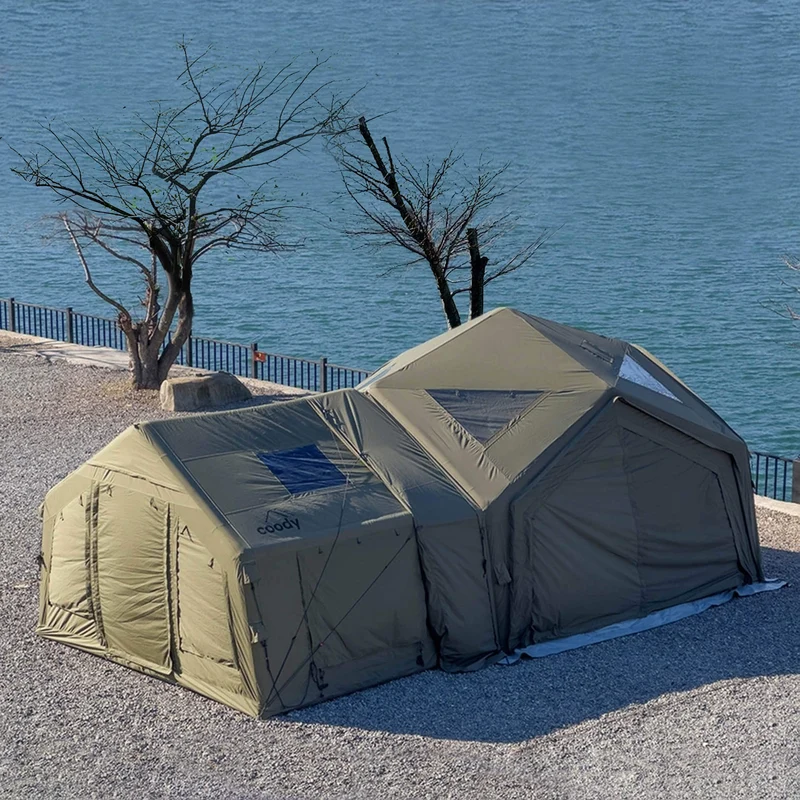 Coody AirTent Hub Shelter Forest Green Inflatable Tent for Camping (2-6 Person)