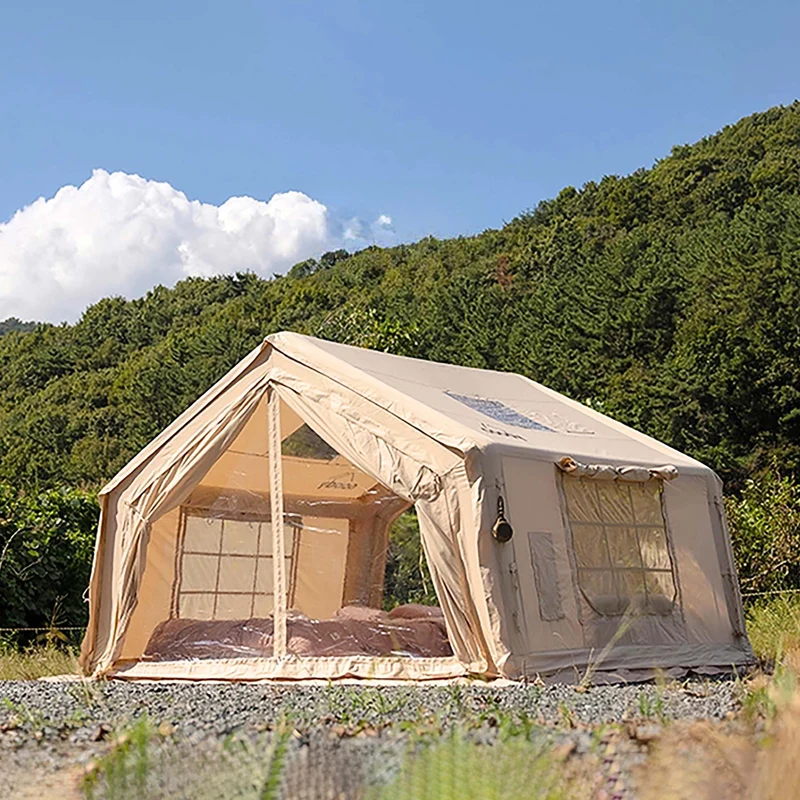 Coody 10.0 Beige – Inflatable Hot Tent with Stove Jack for Camping, 2–4 People