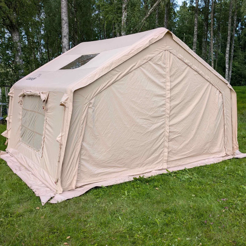 Coody 10.0 Beige – Inflatable Hot Tent with Stove Jack for Camping, 2–4 People