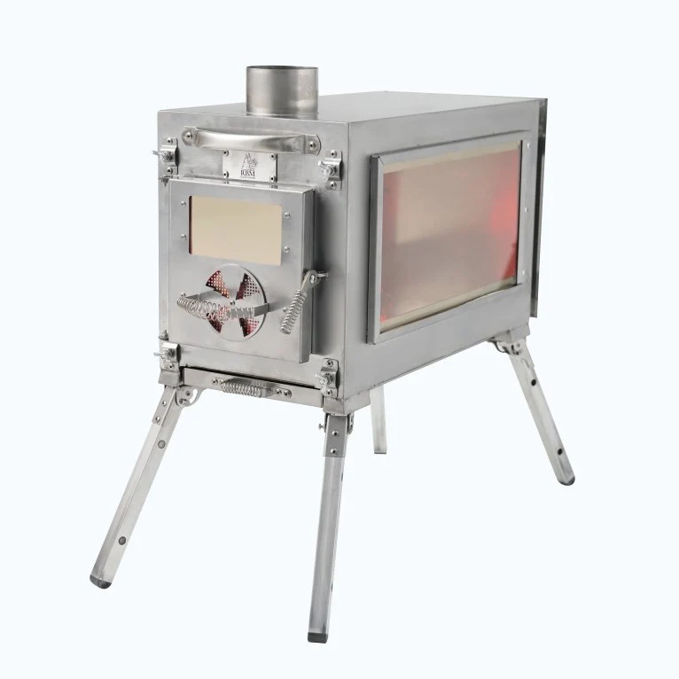 RBM Outdoors Caminus M - Medium Wood-Burning Tent Stove with Fire-Resistant Glass