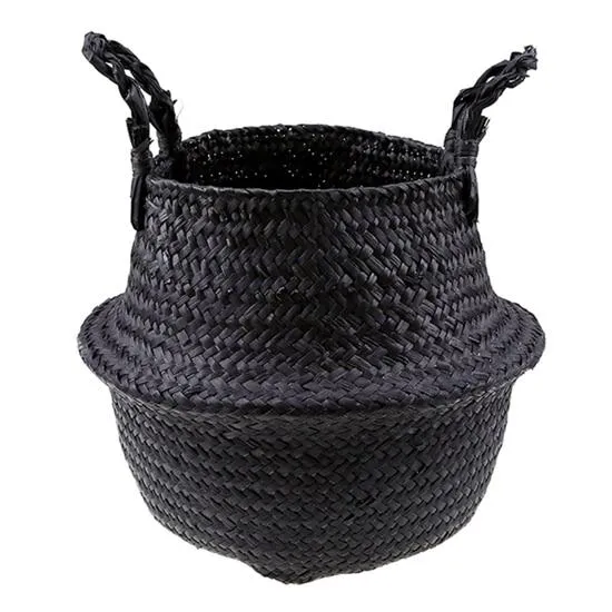 Cache Pot Osier Noir