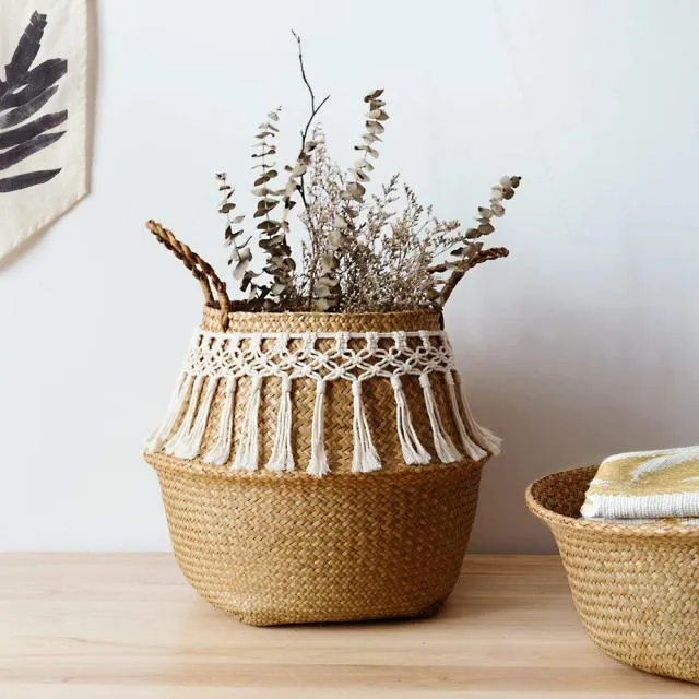 Cache Pot Osier Bohème