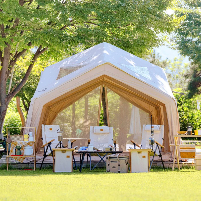 Coody AirTent Hub Shelter Beige Inflatable Tent for Camping (2-6 Person)
