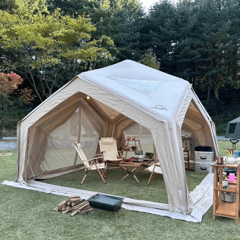 Coody AirTent Hub Shelter Beige Inflatable Tent for Camping (2-6 Person)
