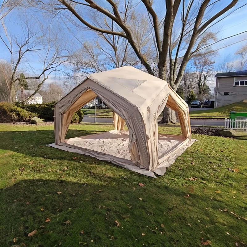 Coody AirTent Hub Shelter Beige Inflatable Tent for Camping (2-6 Person)